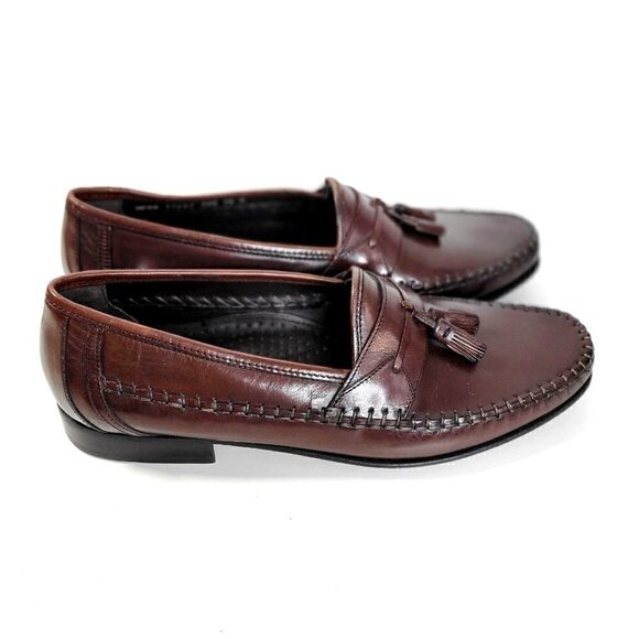 Florsheim Mens Brown Dress Tassel Loafer Men Shoes Size 10D - Picture 1 of 16